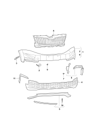 18B853651A-GRILLE RADIATOR