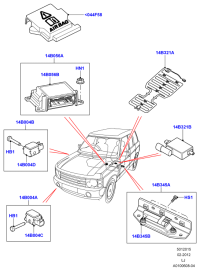 YWJ500530-SENSOR ASSY-WHEEL SPEED,LH