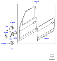 BDB760020-HINGE ASSY-FR DR UPR LH
