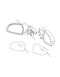 6017009000A05-Mirror assy-ice white, rh