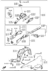 GV7D56140-LINER, FRONT FENDER, LH