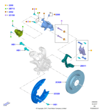 JL3Z2B712B-Motor - Electric Parking Brake