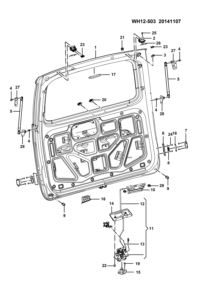 23863728-HINGE ASSY-BACK DOOR