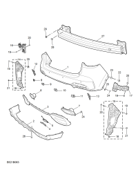 10876754-MOULDING REAR BUMPER