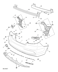 10738719-MOULDING REAR BUMPER