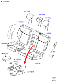 AS7967112CC35B8-ARM REST ASSY-CONSOLE