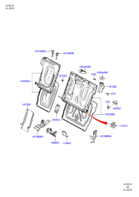 8S71A613B91AC-Hinge assy-rr seat back lh