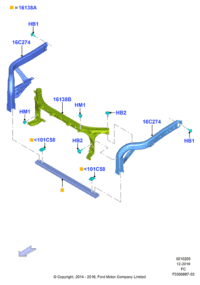 FL3Z16C274A-REINF ASSY-RAD CORE UPR