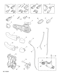 10650381SPRP-Handle, r. fr. door outer