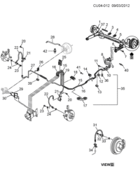 9038725-Tube, brake pressure regulating valve