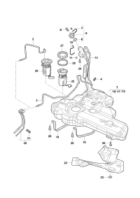 180201060B-Tank, fuel with mounting and narrow filler neck for unleaded fuel