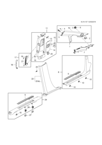 26215147-Garnish assy-windshield (incl. 2-6)