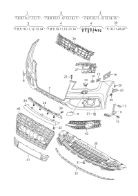4G8807065K-Bumper cover: