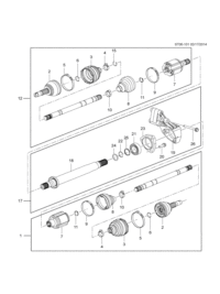 95908463-Kit, front wheel drive outer cv joint (incl 2-6,15)