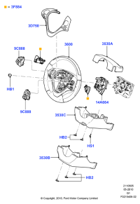 BT4Z9C888AB-Lh/sw assy/black