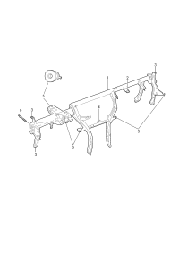 5GD857017A-Member, instrument panel cross