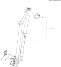 26205550-Cover, front seat belt tensioner