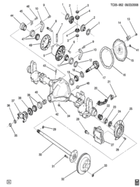 88965784-Kit, differential ring & pinion repair (incl. 6,17, 35,36, 40,49)