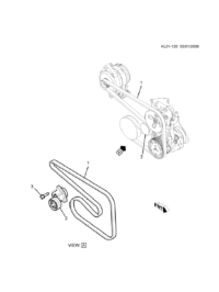 25185148-Belt, a/c compressor & p/s pump