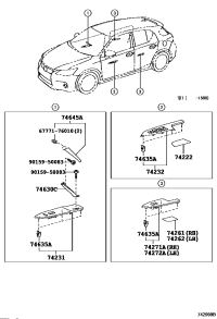 7464576030C0-COVER, DOOR ASSIST