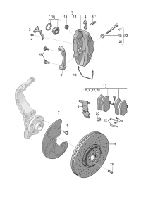 3W0698480E-Housing assy-caliper