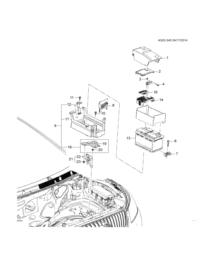 20957082-Cover, battery upper