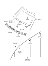 8613208600-MOULDING ASSY-W/SHLD SIDE & RO