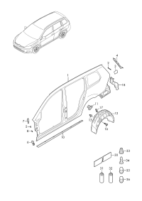 5G0810423-Bracket, fender