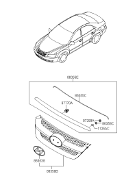 863503K010-GRILLE ASSY-RADIATOR