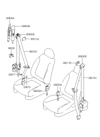 8889325000LT-COVER-S/BELT ANCHOR UPR,LH