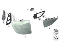 63212990111-REAR LEFT LAMP ON THE WING