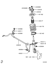 4060A049-STRUT,FR SUSP,LH