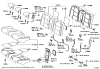 7107533D00A0-Cover, rear seat cushion (for bench type)