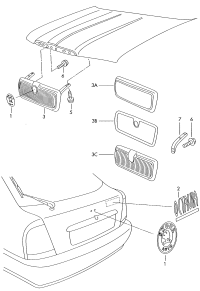 1U0853653-GRILLE ASSY-REAR COOLER,OUTLET