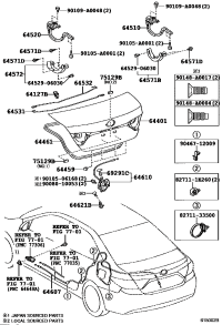 6460706190-CABLE SUB-ASSY, LUGGAGE DOOR LOCK CONTROL