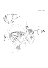 23234023-Steering wheel (incl. 4,7-9,12)
