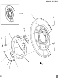 20996899-Spring kit, parking brake lever return (incl. 3,5, 6,8) (AC-DELCO #20996899)