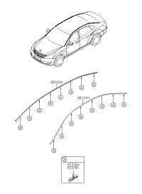 872163N010-CLIP-ROOF SIDE MLDG