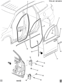 20812576-Mldg assy-fr dr rh