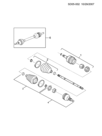 93732944-Kit assy-rr wheel drive inboard joint