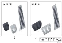 35002213212-Set of aluminium pedal pads