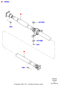 DT4Z4R602A-Shaft assy-drive