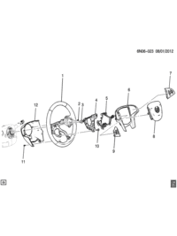 23357775-Steering wheel (incl 2,4-7,9-12) (black)