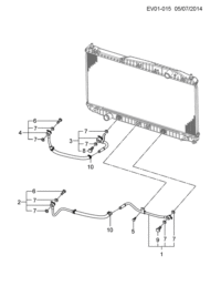 9016740-Pipe, oil cooler opening (incl. 7,9)