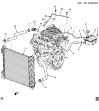 20795777-Hose, radiator balance box, inlet
