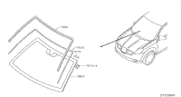 727523ZA0A-MOULDING-WINDSHIELD UPPER,CENTER