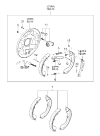 0K2FA2638Z-SHOE SET-REAR