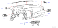687403RA1A-Grille assy-side defroster, rh