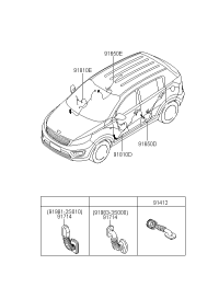 916054T010-WIRING ASSY-FR DR(DRIVER)