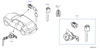 998105NA0A-KEY SET CYLINDER LOCK